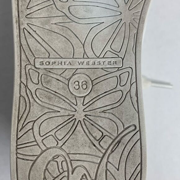 Sophia Webster white leather butterfly trainer sneakers - Picture 9 of 11